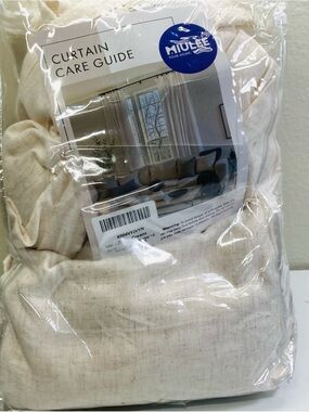 NEW Cream Linen Curtain Panel - 2 Panels 52” x 96”